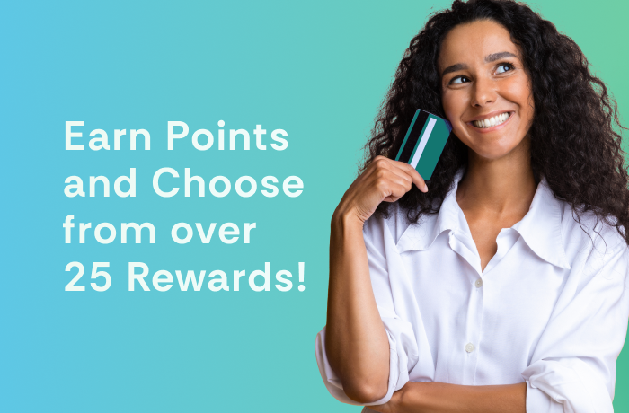 Choose from over 25 gift cards or donate your points